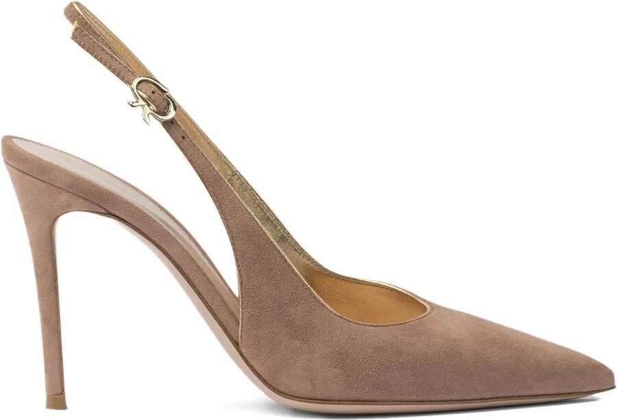 Gianvito Rossi 100 mm Yves slingback pumps Roze