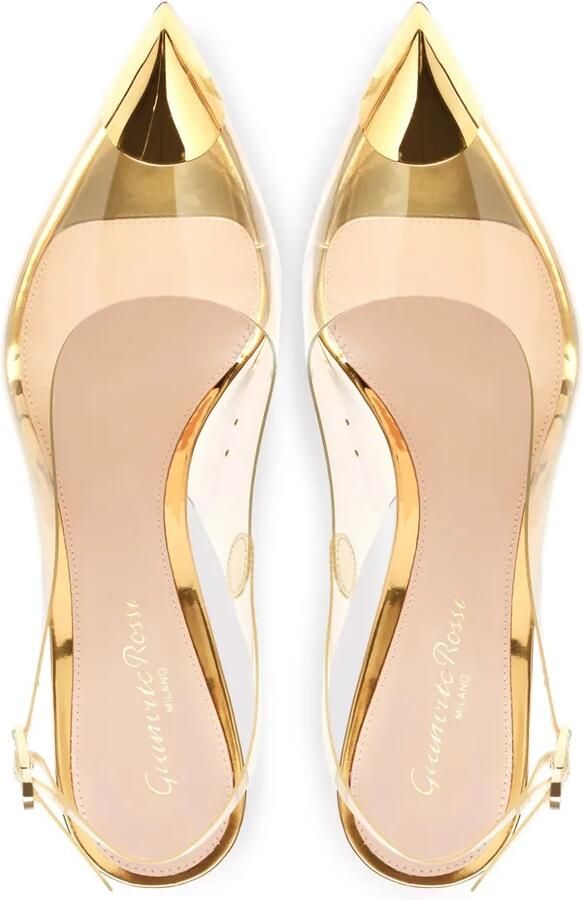 Gianvito Rossi 105 mm Diana pumps met hak Goud - Foto 2