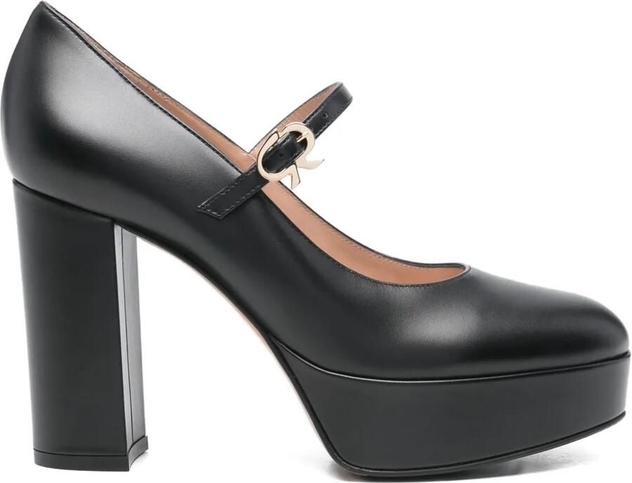 Gianvito Rossi 105 mm pumps met plateauzool Zwart