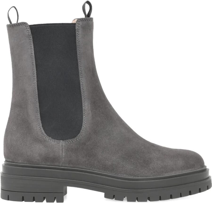 Gianvito Rossi 40 mm Chester Chelsea laarzen met chunky zool Grijs
