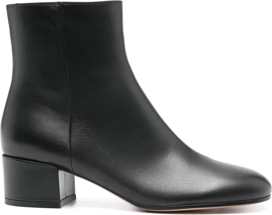 Gianvito Rossi 45 mm Debbie leren enkellaarzen Zwart