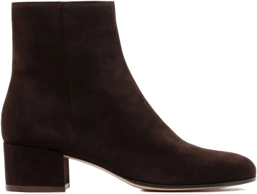 Gianvito Rossi 45 mm Joelle suède leren laarzen Bruin