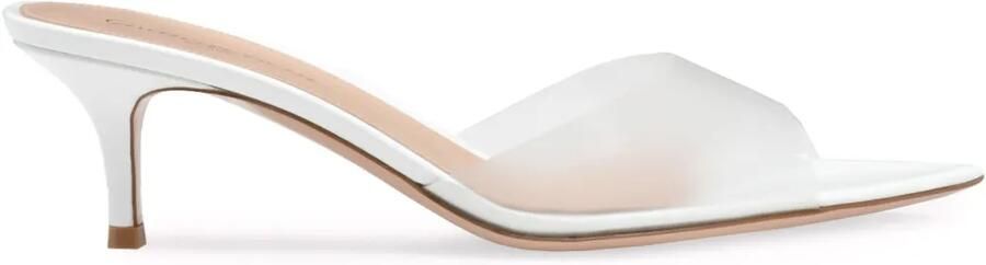 Gianvito Rossi 55 mm Elle muiltjes Wit