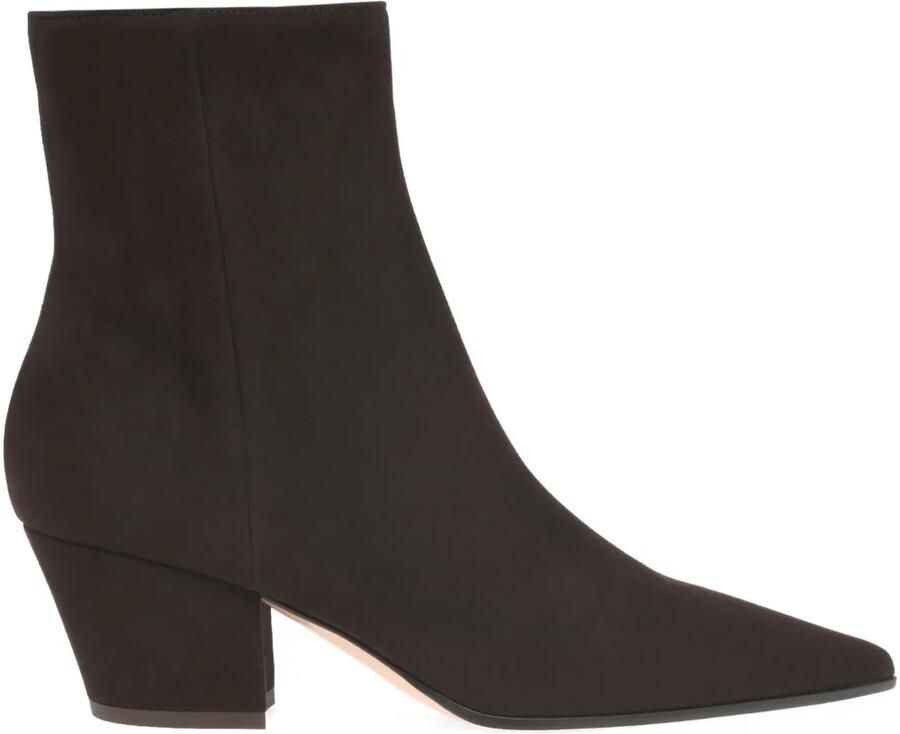 Gianvito Rossi 55 mm Keinna laarzen met blokhak en puntige neus Bruin