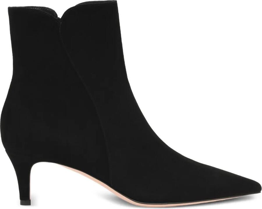 Gianvito Rossi 55 mm Levy enkellaarzen Zwart