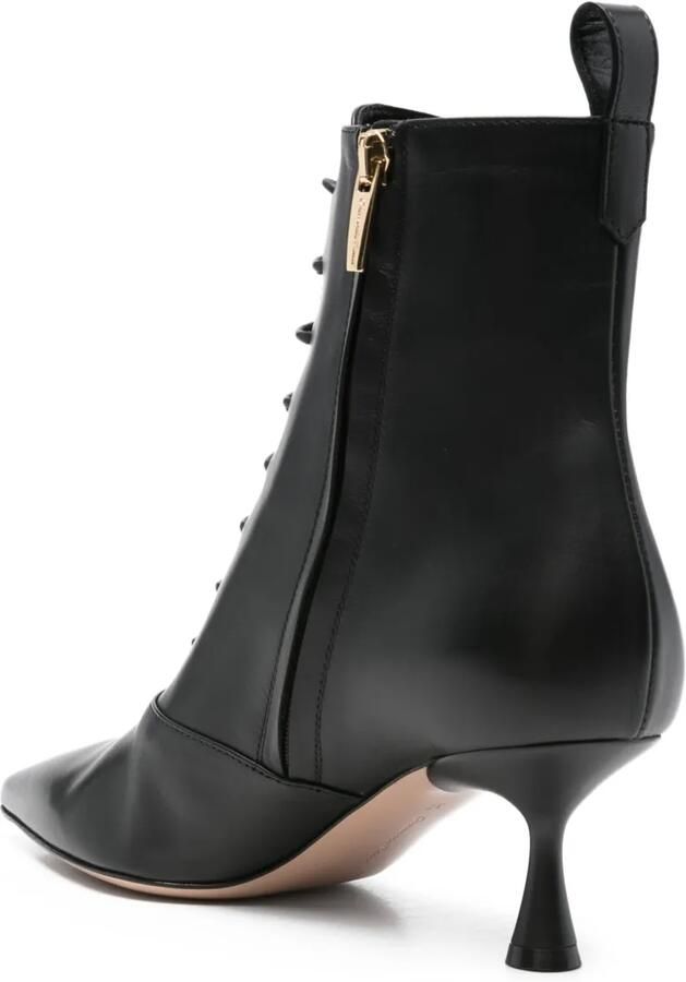 Gianvito Rossi 55 mm Morganne laarzen met puntige neus en veters Zwart - Foto 2
