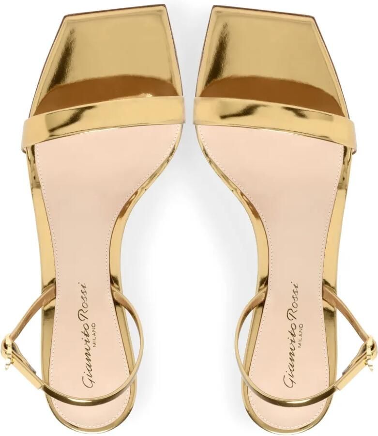 Gianvito Rossi 55 mm Ribbon leren sandalen Goud - Foto 2