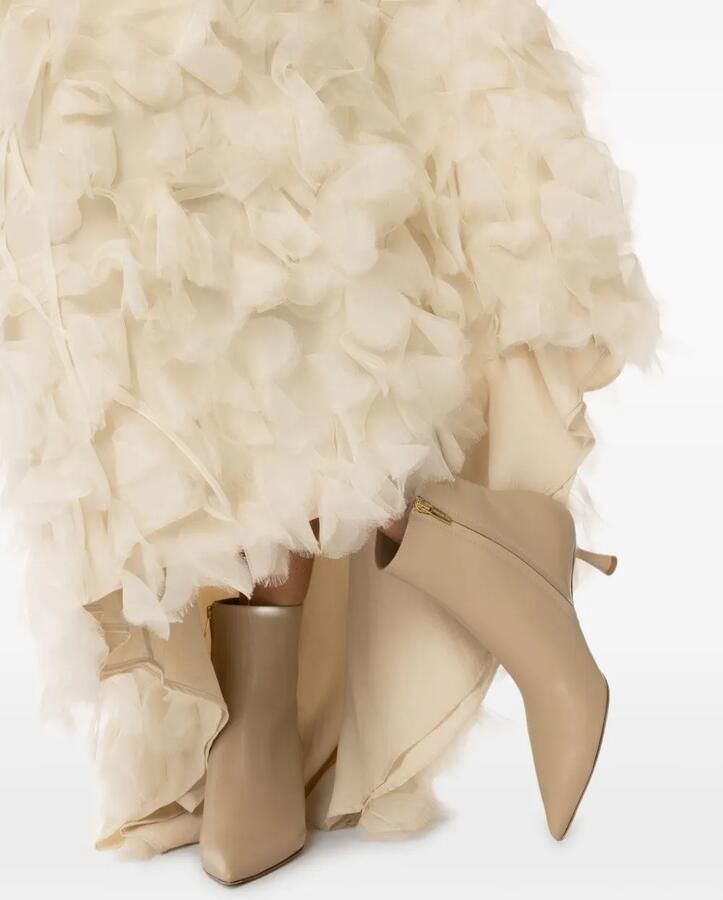 Gianvito Rossi 55mm Murray enkellaarzen met puntige neus Beige - Foto 5