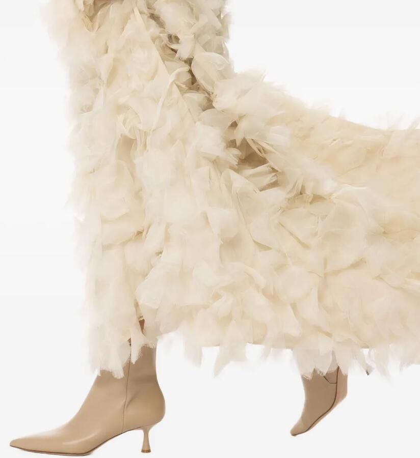 Gianvito Rossi 55mm Murray enkellaarzen met puntige neus Beige - Foto 2