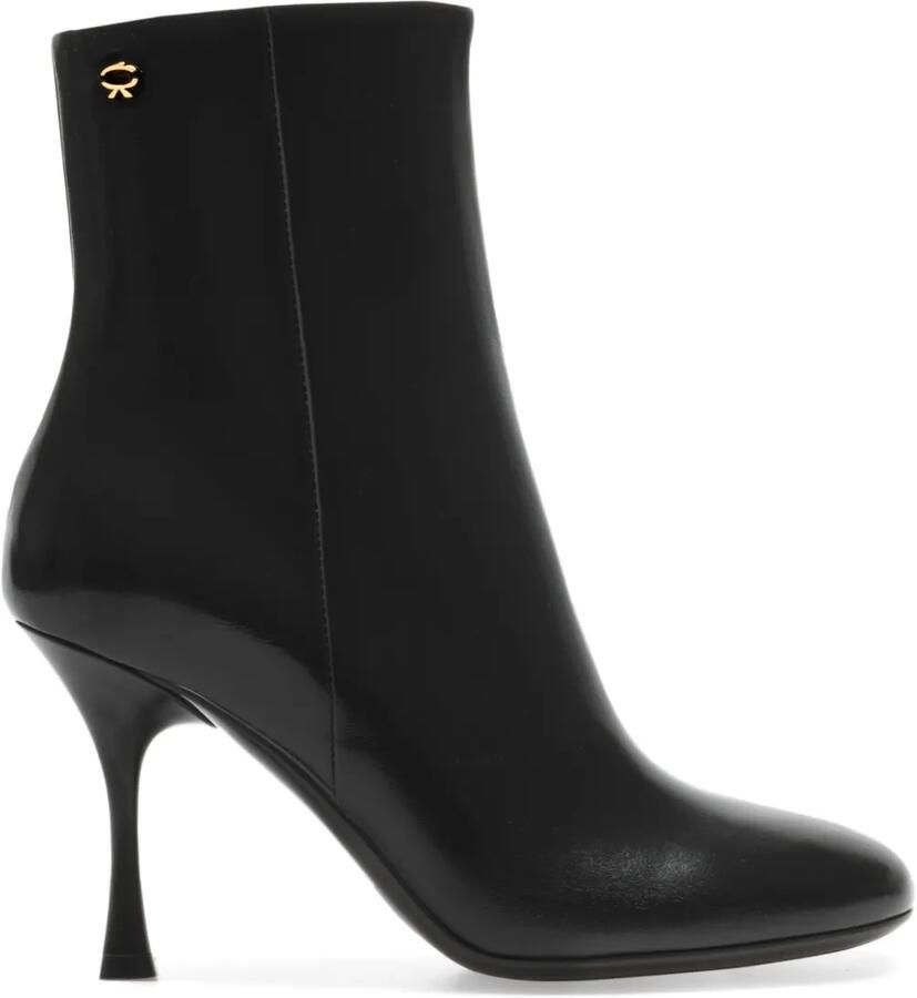 Gianvito Rossi 85 mm Carla laarzen Zwart