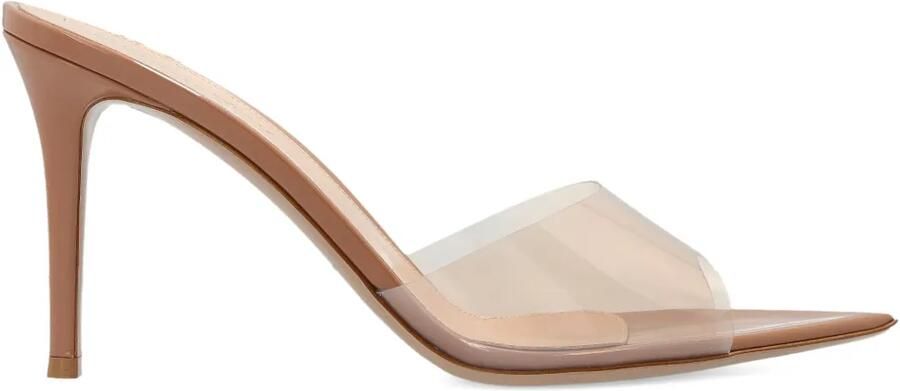 Gianvito Rossi 85 mm Elle sandalen met puntige neus en hak Beige