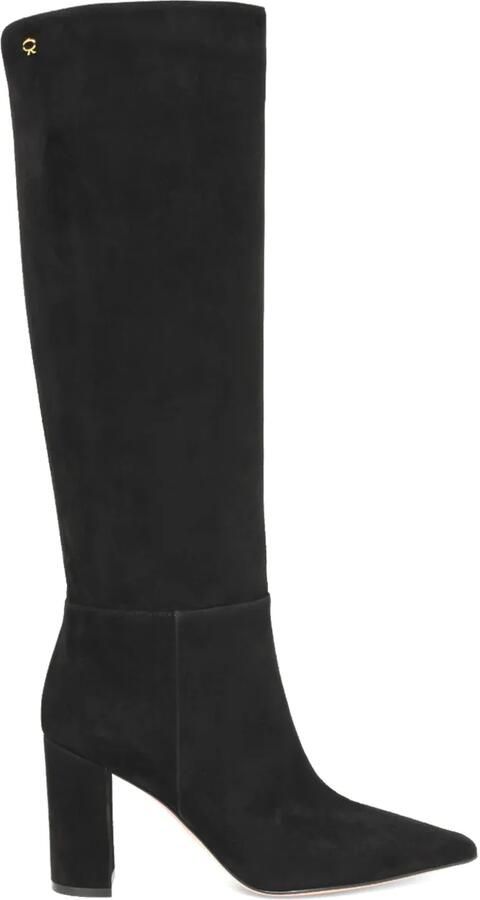 Gianvito Rossi 85 mm leren laarzen Zwart