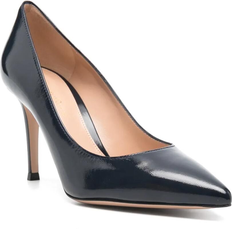 Gianvito Rossi 85 mm pumps van kalfsleer Blauw - Foto 2