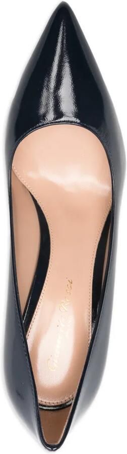 Gianvito Rossi 85 mm pumps van kalfsleer Blauw - Foto 4