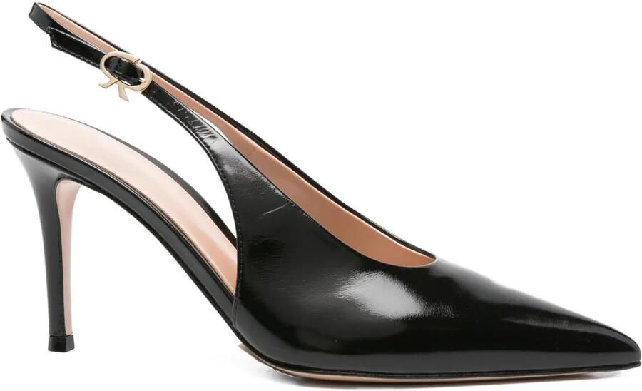 Gianvito Rossi 85 mm slingback pumps met puntige neus Zwart