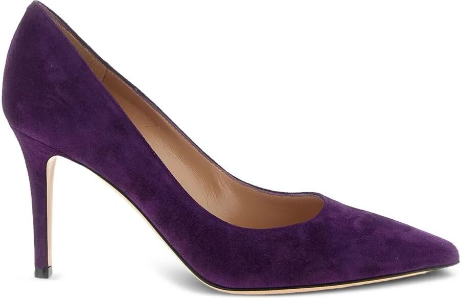 Gianvito Rossi 85 mm stiletto pumps met puntige neus Paars