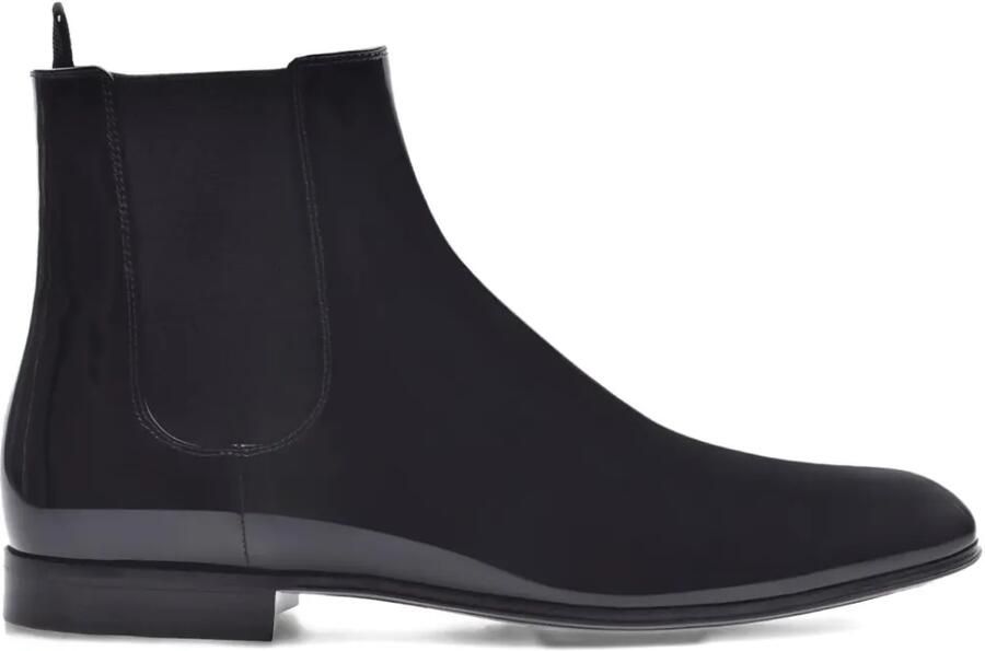 Gianvito Rossi Alain laarzen met elastisch vlak Zwart