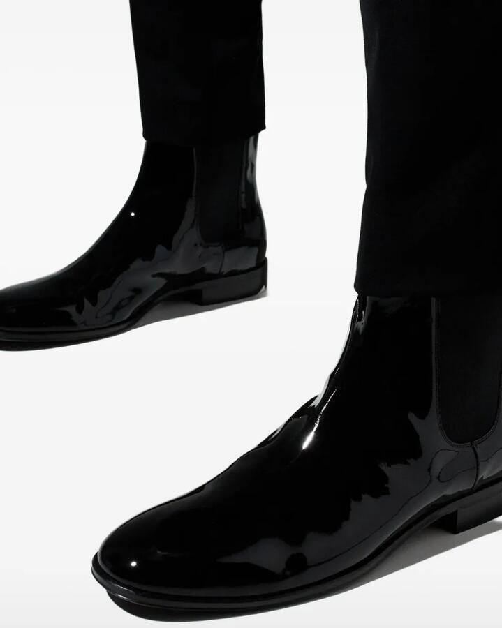 Gianvito Rossi Alain laarzen met elastisch vlak Zwart - Foto 2