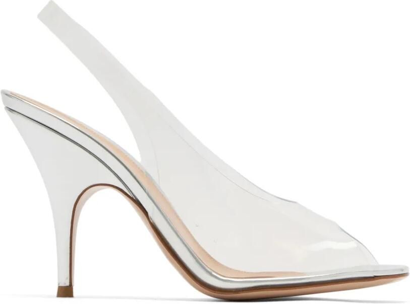 Gianvito Rossi Amelie doorzichtige slingback pumps Wit