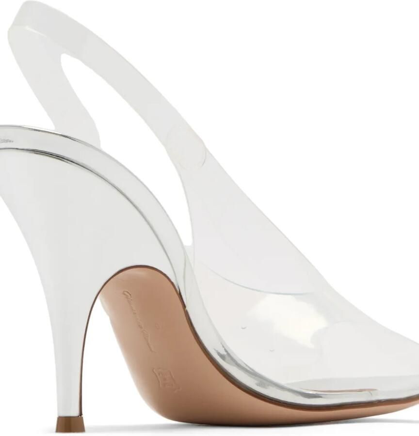 Gianvito Rossi Amelie doorzichtige slingback pumps Wit - Foto 3