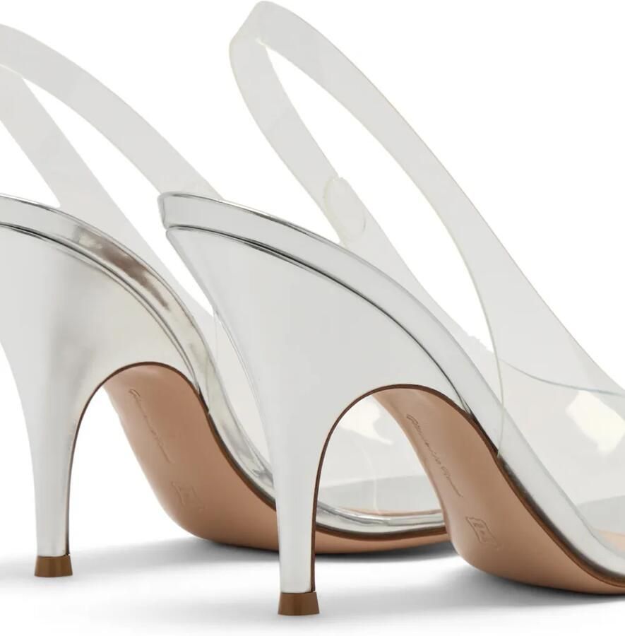 Gianvito Rossi Amelie doorzichtige slingback pumps Wit - Foto 2