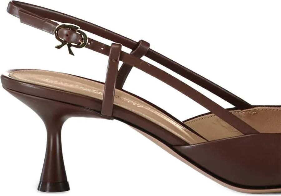Gianvito Rossi Ascent leren pumps Bruin - Foto 2