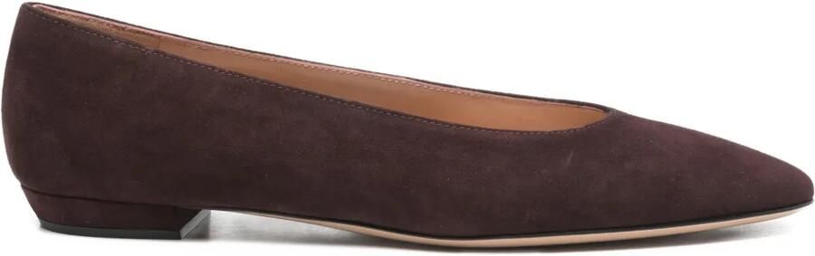 Gianvito Rossi Ballerina's met puntige neus Bruin