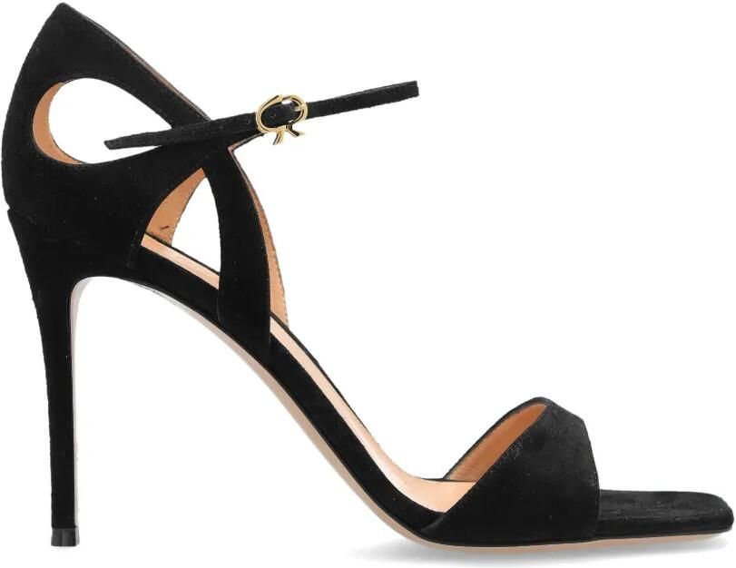 Gianvito Rossi Camnero suède pumps met enkelbandje Zwart