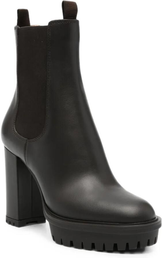 Gianvito Rossi Chelsea laarzen met plateauzool Zwart