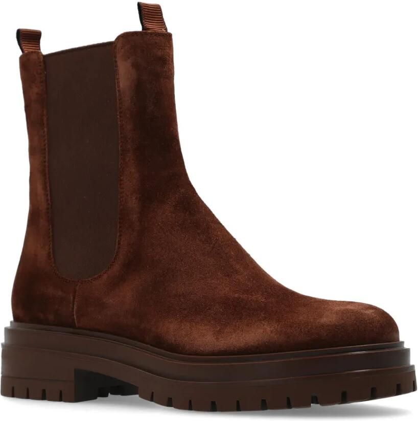 Gianvito Rossi Chester laarzen met elastische vlakken Bruin