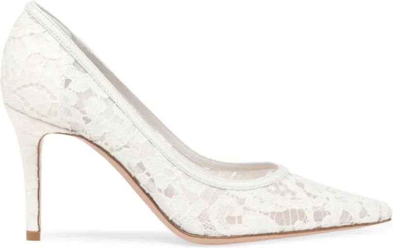 Gianvito Rossi Claudia pumps met kant Wit