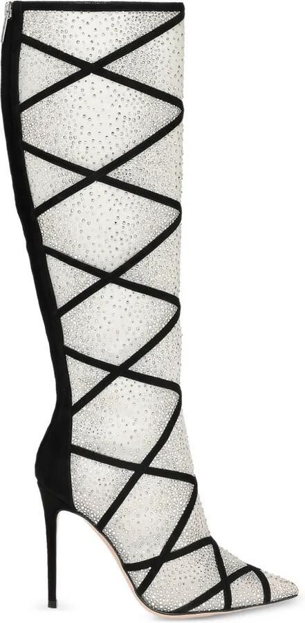 Gianvito Rossi Confetti suède verfraaide laarzen Zwart