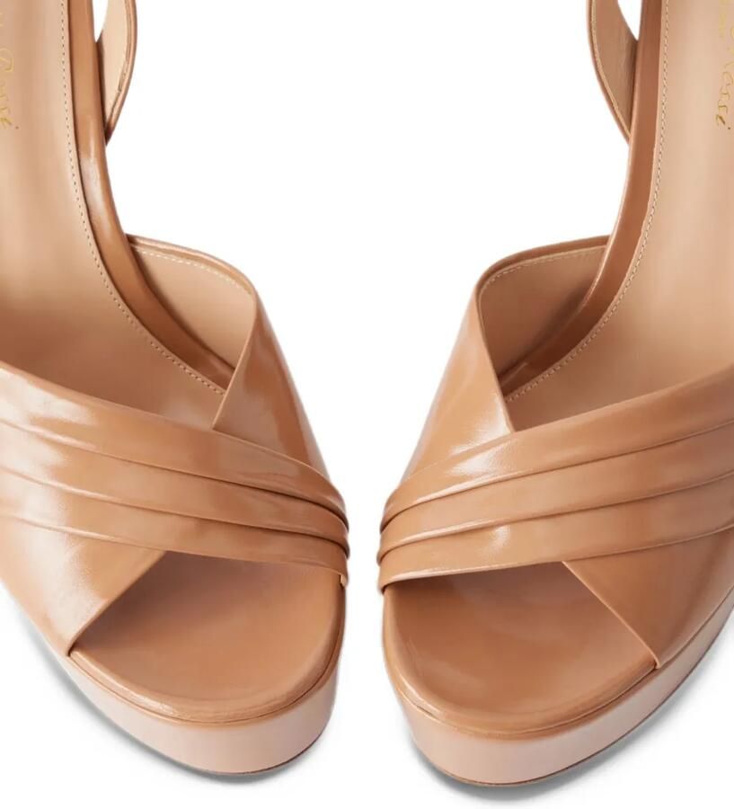 Gianvito Rossi crossover-strap platform sandals Beige - Foto 2