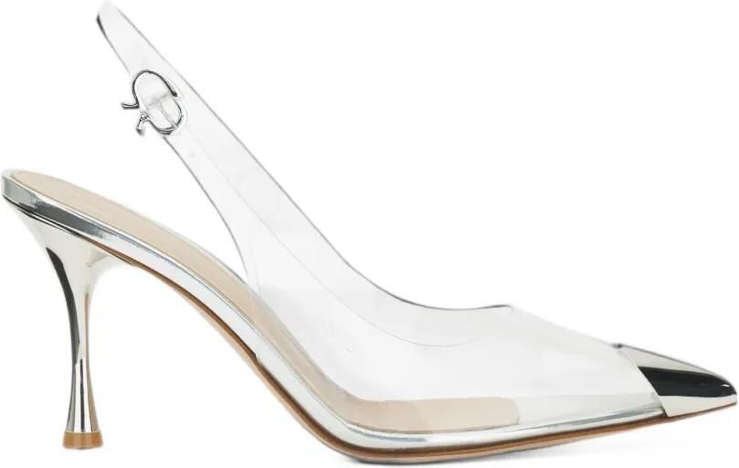 Gianvito Rossi Diana slingback pumps met kapneus Zilver