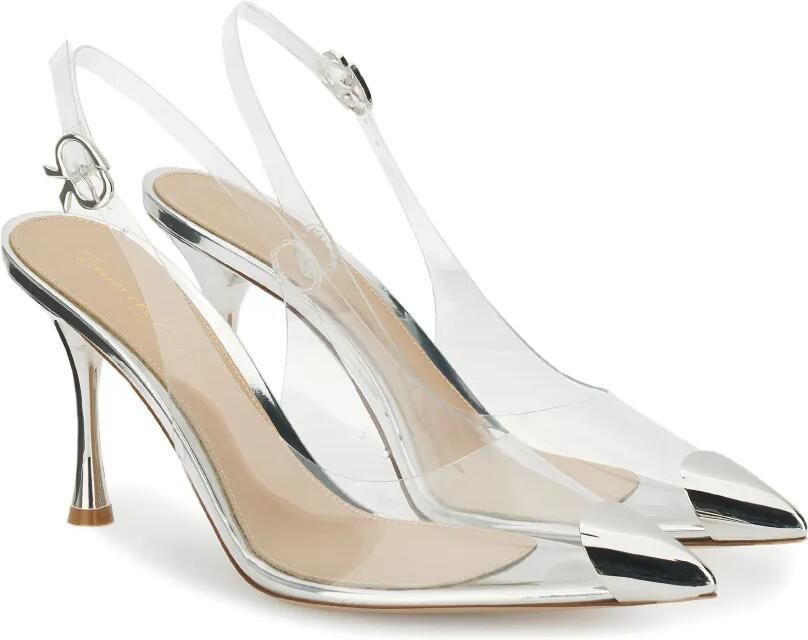 Gianvito Rossi Diana slingback pumps met kapneus Zilver - Foto 3