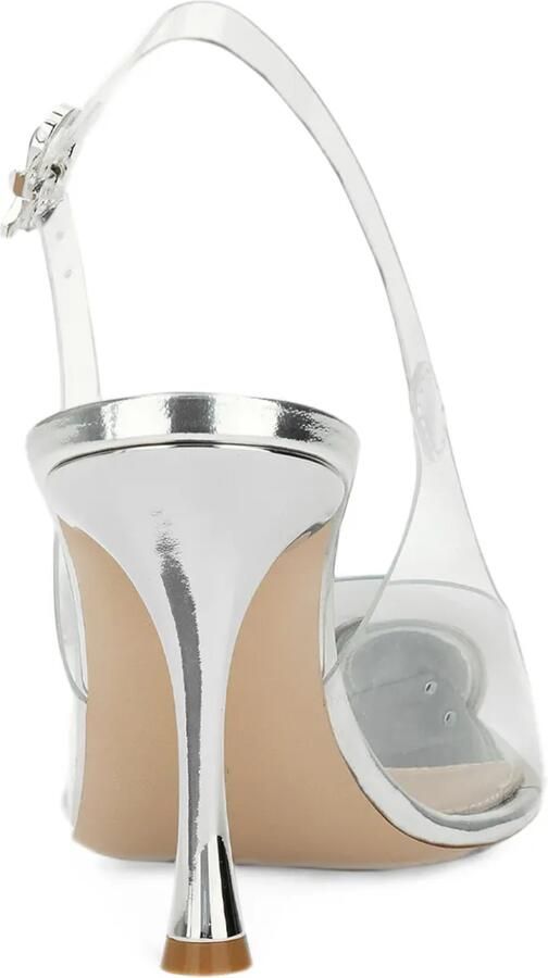 Gianvito Rossi Diana slingback pumps met kapneus Zilver - Foto 4