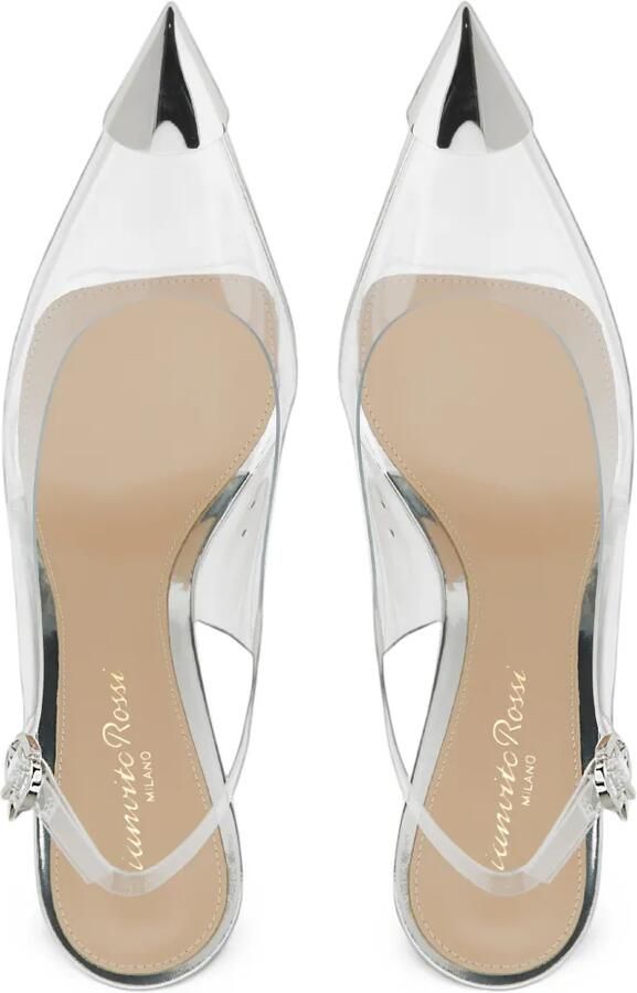 Gianvito Rossi Diana slingback pumps met kapneus Zilver - Foto 2