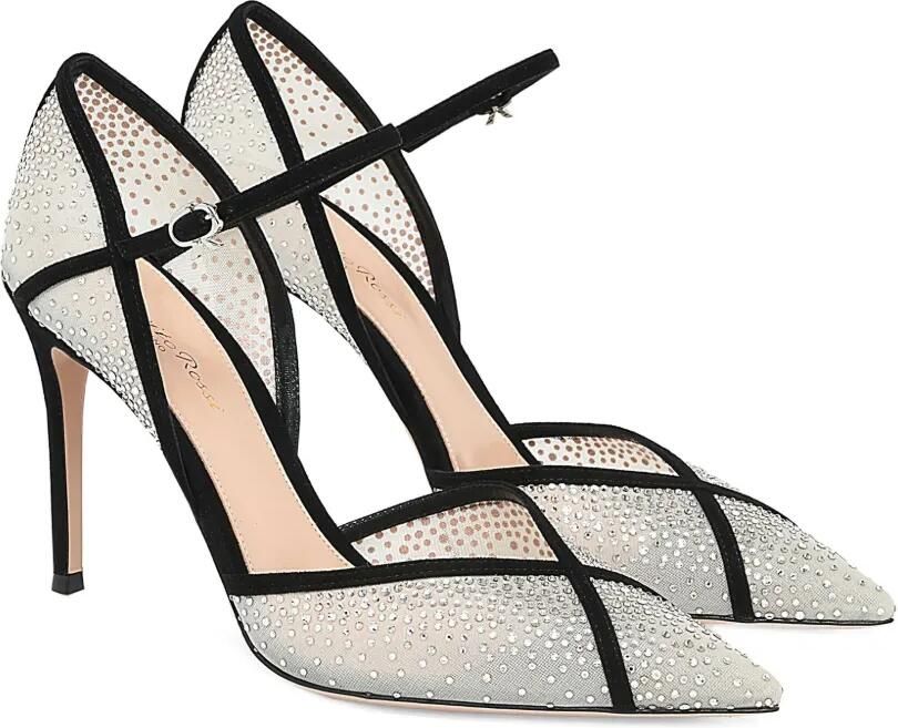Gianvito Rossi D'Orsay pumps verfraaid met hak Wit - Foto 3
