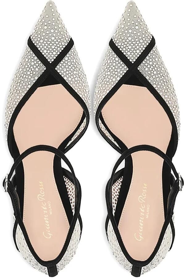 Gianvito Rossi D'Orsay pumps verfraaid met hak Wit - Foto 2