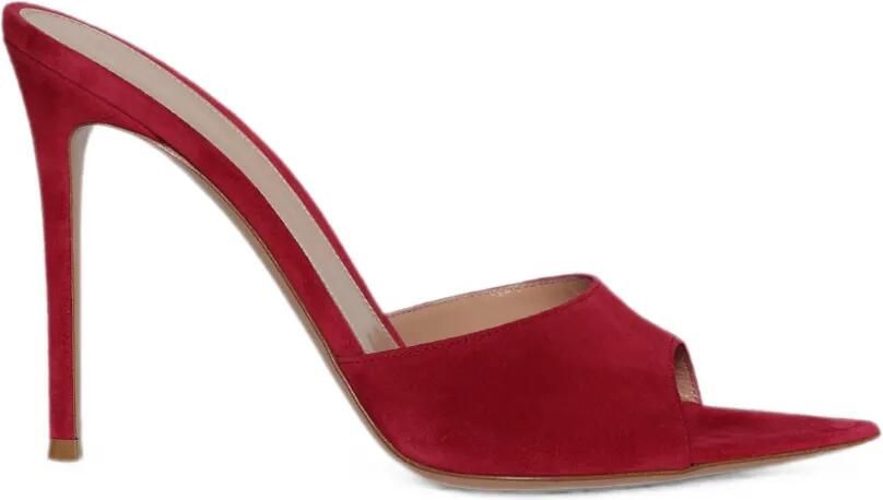 Gianvito Rossi Elle suède sandalen Rood