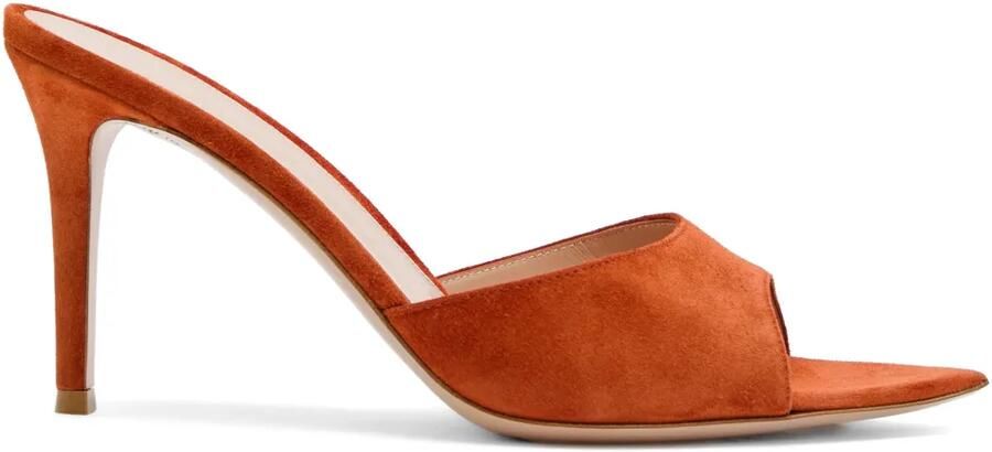 Gianvito Rossi Elle suède slip-on sandalen Oranje