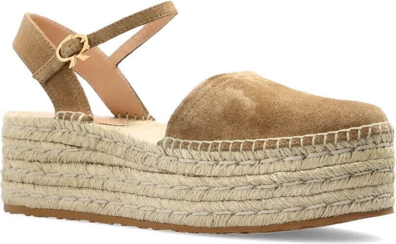 Gianvito Rossi Espadrilles met plateauzool en ronde neus Beige - Foto 4