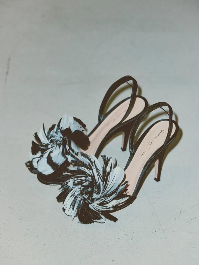 Gianvito Rossi Fenice sandalen verfraaid met veren Zwart - Foto 2