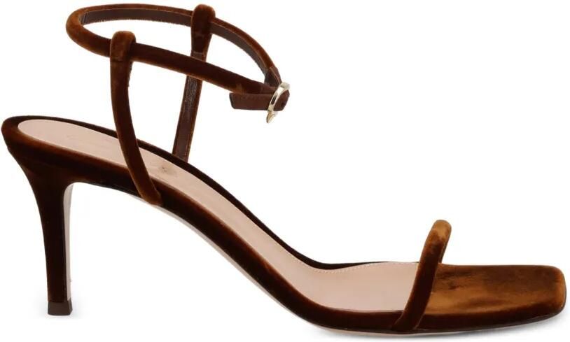 Gianvito Rossi Fluwelen sandalen Bruin