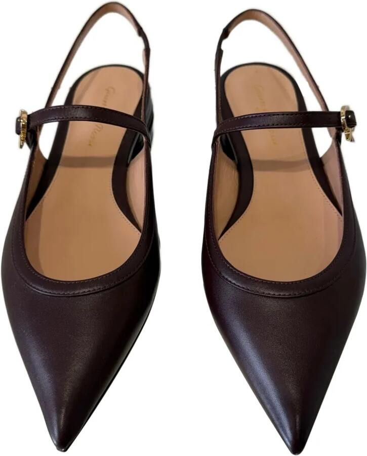 Gianvito Rossi Francoise Mary Jane ballerina's Bruin - Foto 2