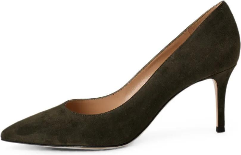 Gianvito Rossi Gianvito 70 suède pumps met puntige neus Groen
