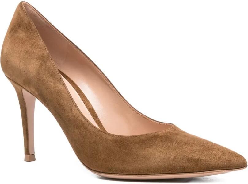Gianvito Rossi Gianvito 85 pumps met puntige neus Bruin - Foto 3