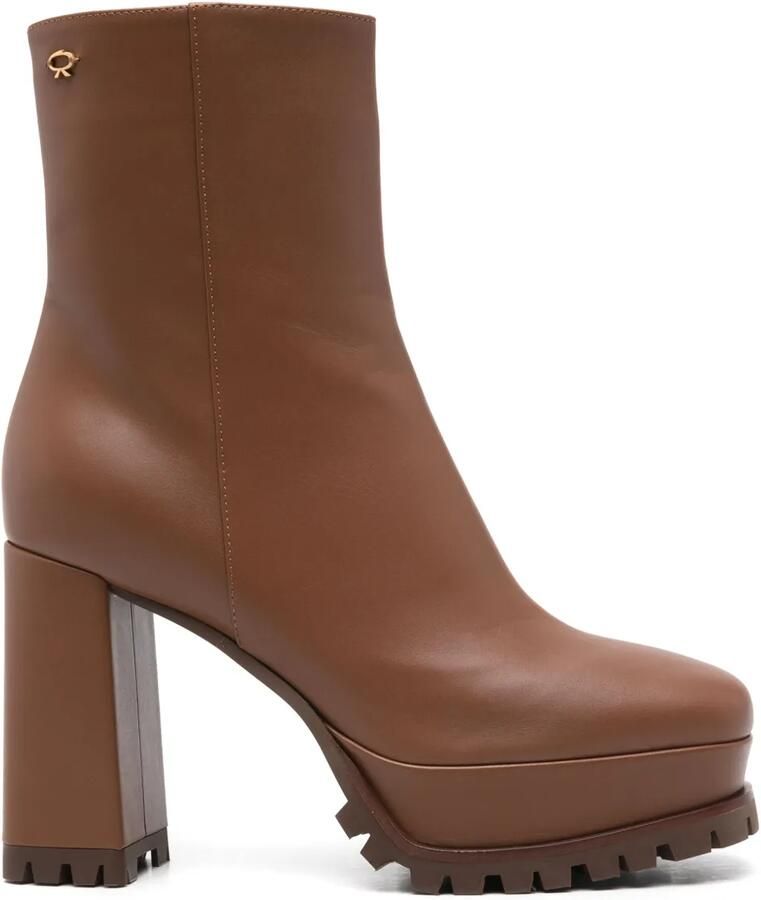 Gianvito Rossi Harlem 70 mm laarzen Bruin