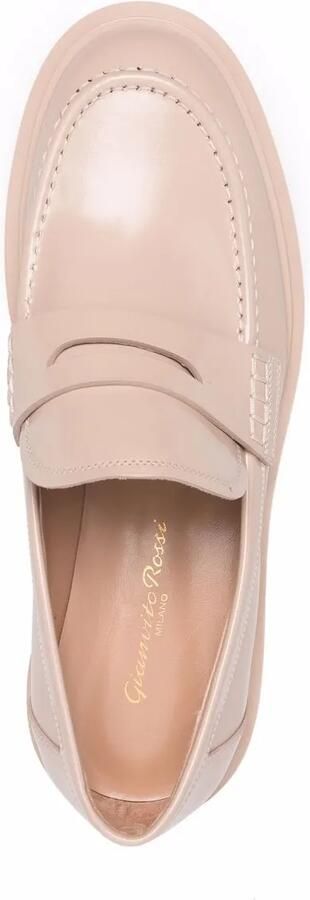 Gianvito Rossi Harris leren loafers Beige - Foto 4