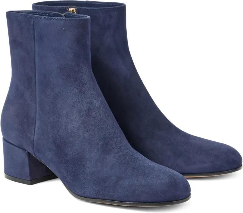 Gianvito Rossi Joelle suède enkellaarzen Blauw